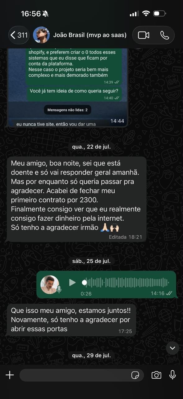 Depoimento de aluno 1