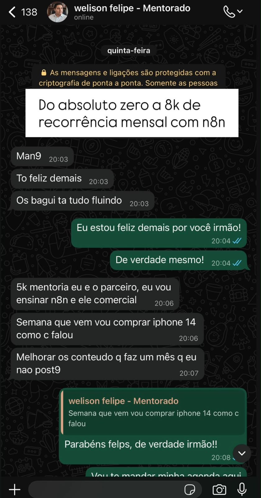 Depoimento de aluno 3